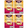 Yogi Tea Sweet Strawberry Digestive Support - 16 Tea Bags per Pack (4 Pack) - Organic Turmeric Tea Bags - Digestive Support Tea - Includes Turmeric Root, Black Pepper, Strawberry, Mango & More (Pack of 6)