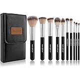 SHANY Black OMBRÉ Pro 10 PC Essential Brush Set with Travel Pouch
