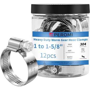 5x HPS Stainless Steel Worm Silicone Hose Clamps – SAE 88, 130mm-152mm Range