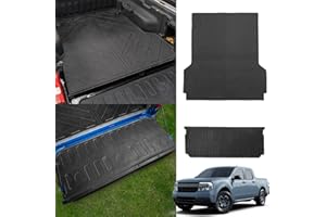 Maxzina Truck Bed Mat Compatible with 2022 2023 2024 2025 Ford Maverick Bed Liner Protector Tailgate Protector Cargo Mat TPE Cargo Linder for Ford Maverick Accessories (Truck Bed Mat+Tailgate Mat)