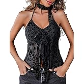 Avidlove Halter Tops for Women Mesh Tank Top Sexy Camisoles Y2K Crop Top Going Out Tops Trendy Summer Tops Outfits