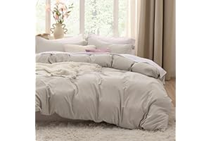 Bedsure Duvet Cover King Size - 3 Pieces Prewashed Cotton-Like Extra Soft Bedding Set, Includes 1 Duvet Cover 104x90 Inches w