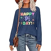 PECHAR Pi Day Shirt Women Math Teacher Shirts Happy Pi Day Graphic T-Shirt 3.14 Pi Symbol Long Sleeve Tee Tops