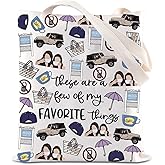 ENSIANTH TV Show Inspired Tote Bag Lorelai Rory Fans Gifts Mother Daughter Gift Luke's Fans Gift Dragonfly Inn Shoulder Bag (G more bag)