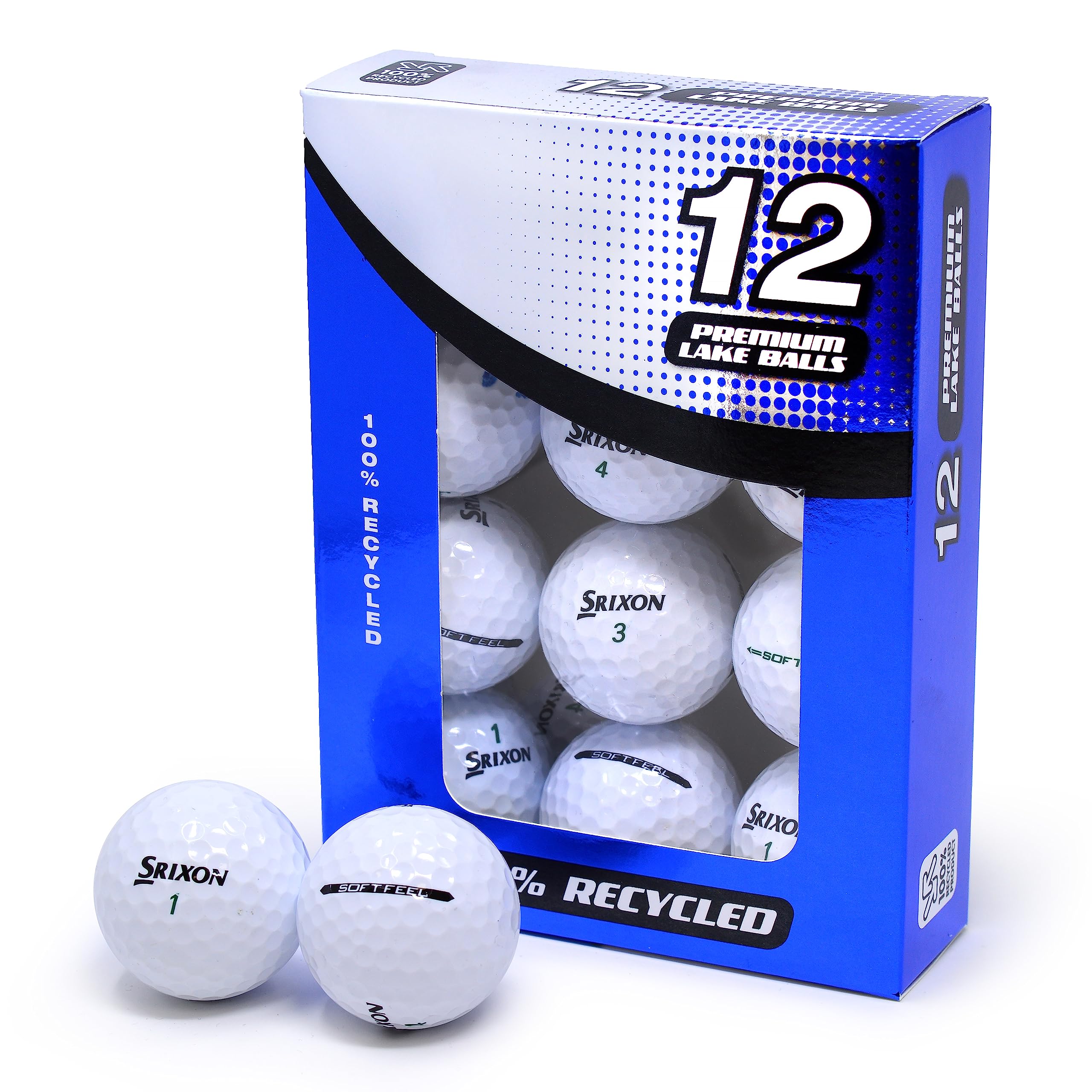 Second Chance Srixon Soft Feel 12 Pack Premium Lake Golf Balls (Grade A)