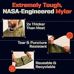 PREPARED4X Emergency Poncho with Mylar Blanket