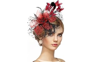 Zinniday Butterfly Derby Hat 2025 - Classic Tea Party Hats with Hair Clip, 1920s 50s Fascinators for Lady Woman