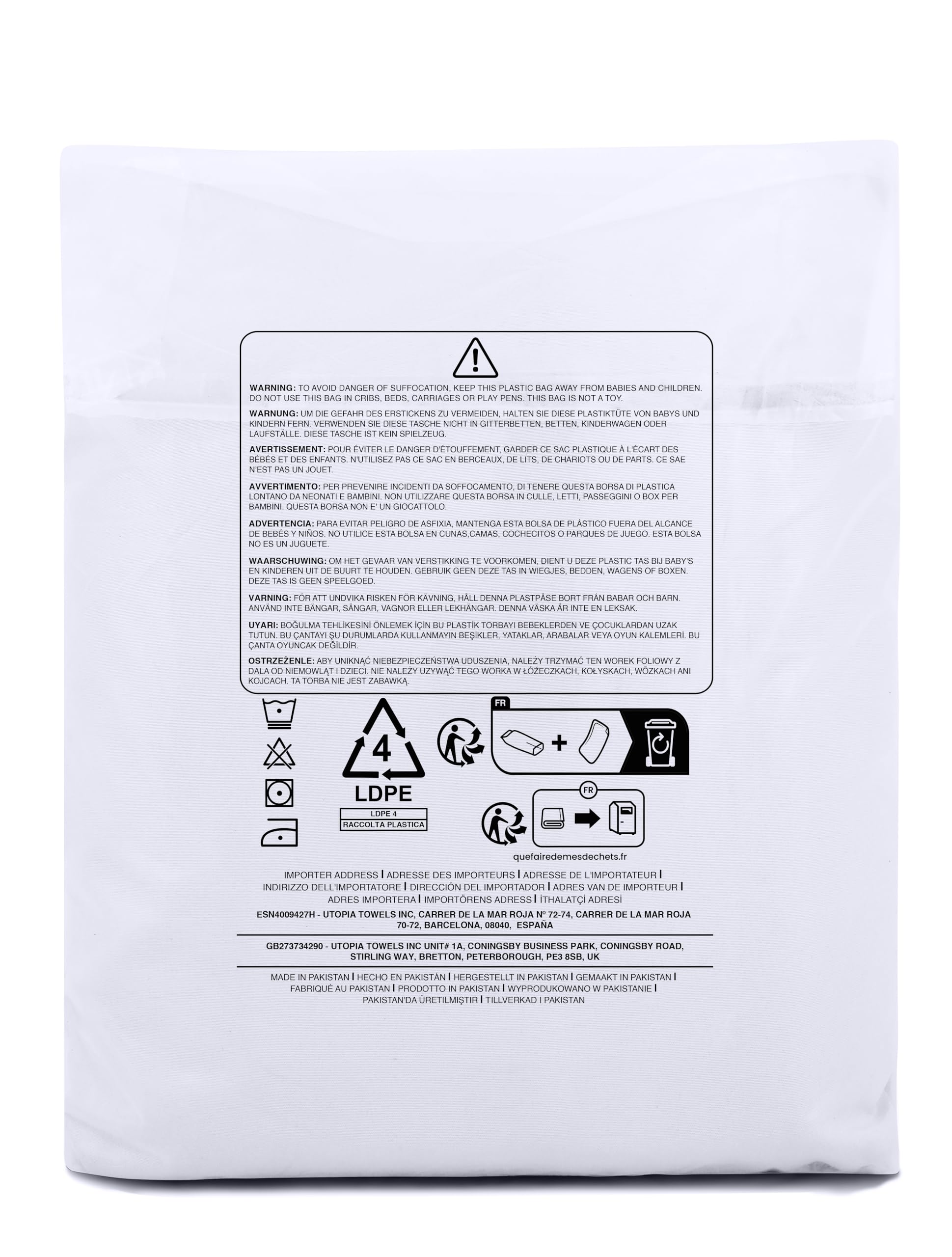 Utopia Bedding Fitted Sheet Double, White - Deep Pocket 14 inch (35 cm) - Easy Care - OEKO-TEX Certified - Soft Brushed Microfibre Fabric - Shrinkage and Fade Resistant - Bottom Sheet