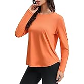 LE VONFORT Women's Long Sleeve Workout Shirts Quick Dry Sun Protection Running Yoga Tops