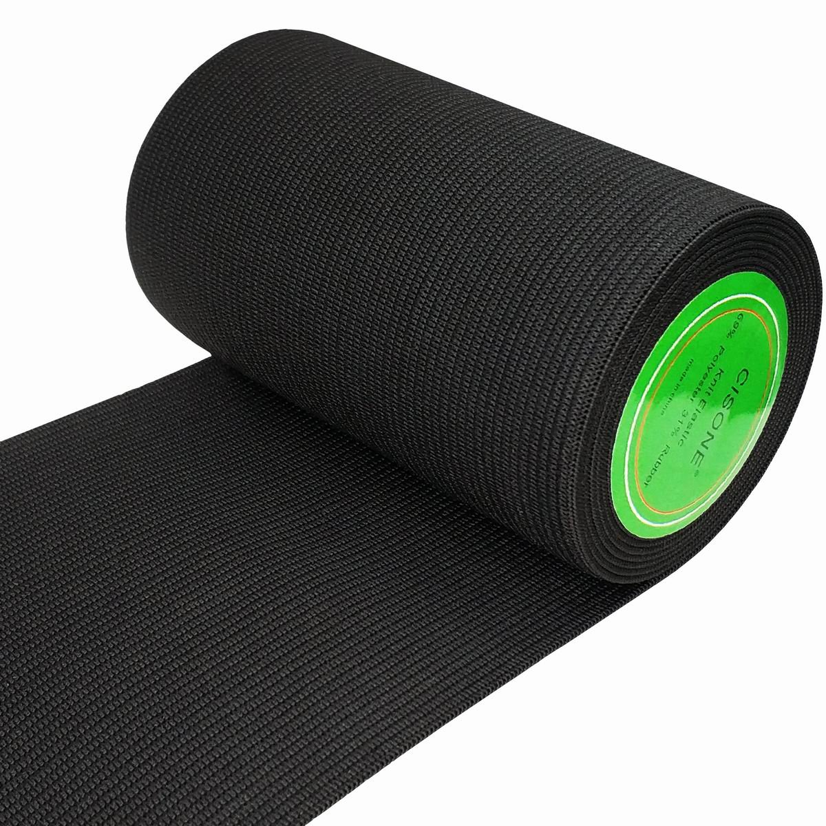 Photo 1 of Knit Elastic 4 Inch Wide Black Heavy Stretch High Elasticity Knit Elastic Band 3 Yards