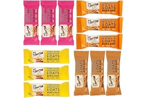 BOB’S RED MILL Oat Bar Variety Pack, Peanut Butter Banana, Peanut Butter Chocolate, Peanut Butter Jelly, Peanut Butter Honey, Total 12 Bars, LIVEBEAR Assortment.