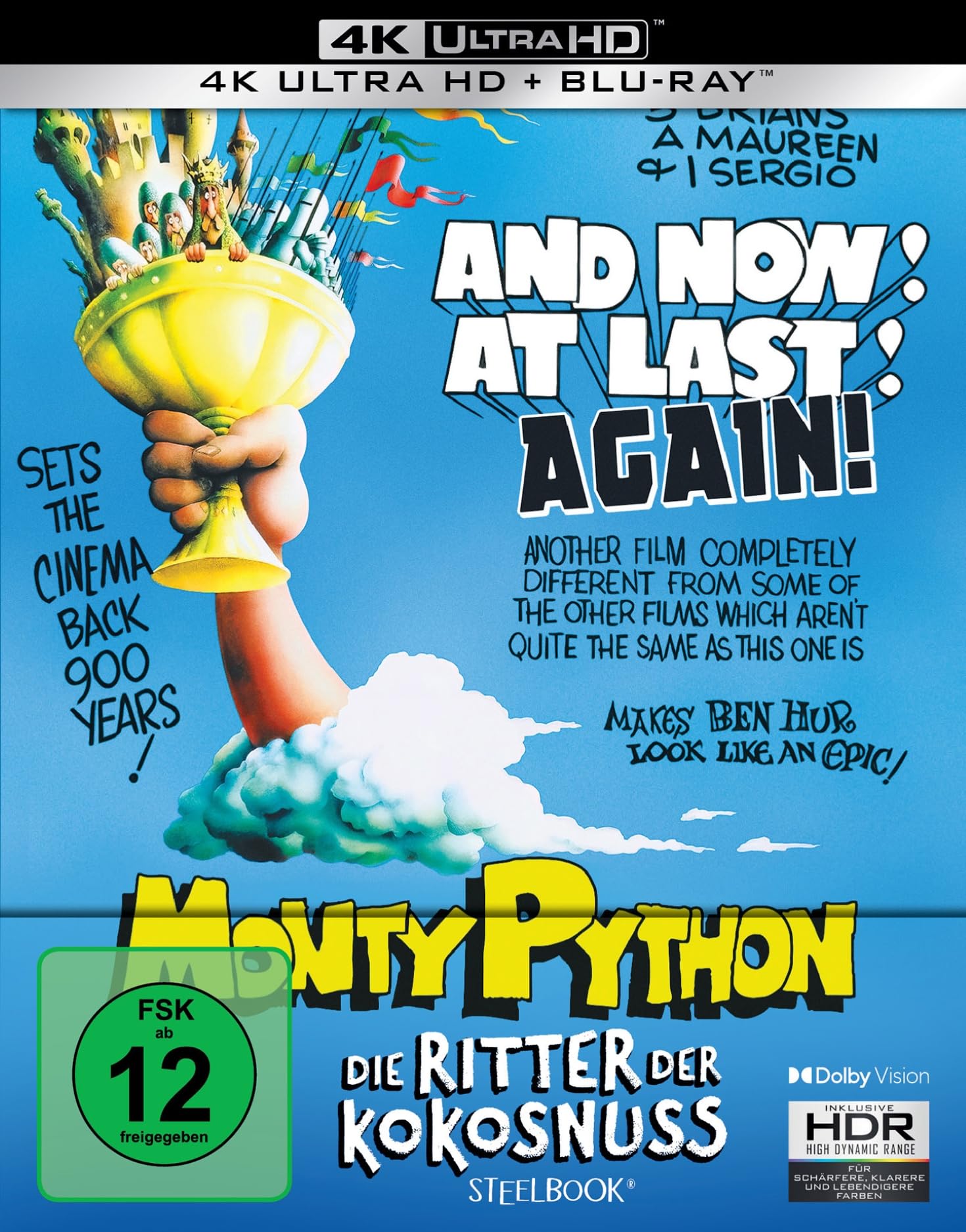 Monty Python - Die Ritter der Kokosnuss (Limitiertes Steelbook, 4K-UHD+Blu-ray)