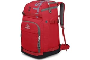 SEMSTY Ski Boot Bag, 55L Waterproof Ski and Snowboard Boots Travel Backpack for Skis, Snowboard, Ski Helmet, & Accessories