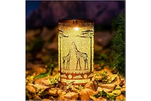 EZTZEN Giraffe Solar Lanterns Outdoor Waterproof Hanging Solar Lights Giraffe Gifts for Women Men Metal Decorative LED Giraffe Lanterns for Garden Decor,Yard,Patio,Lawn,Tabletop,Pathway,Landscape
