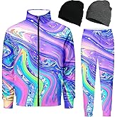 DOOPCCOR Men Track Suits Sets 80s outfit for men tracksuits sweatsuits 2 Piece sets Zip Casual Jogging 2 Knit Beanie