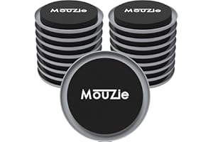 MOUZIE 16 Grey 3 1/2 Inch Reusable Heavy-Duty Mover Large Appliance and Furniture Sliders Coasters Super Movers Tool Pads for Easy Moving Over Carpets and Carpeted Floors no Lifter Included
