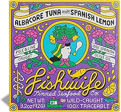 Fishwife Lemon Tuna 1-Pack (3.2 Ounce) | MSC-Certified Sustainable Seafood, High Protein, Gluten Free | Handpacked in BPA-Fre