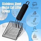 BasicForm Metal Cat Litter Scoop – Fast Sifting Deep Shovel with Comfy Handle view 2
