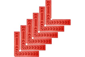KINJOEK 6 PCS 4 Inch 90 Degree Positioning Squares, Right Angle Clamps Woodworking Carpenter Corner Clamping Square Tool for 