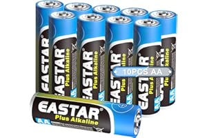 EASTAR BTS AA Batteries with Power Boost, Alkaline Double AA Batteries (10 Pack)- Ultra Long-Lasting, 10 Years Shelf Life, High-Performance 1.5V LR6 & AA Battery for Remotes, Toys, Electronic Devices