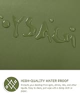 YSAGi Non-Slip Desk Pad 60x35 cm Grass Green Waterproof PVC Leather view 4