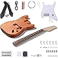 Leo Jaymz DIY Guitar Kits ST TD Style Mahogany Body Maple Neck Laurel Wood Fretboard (ST TD)