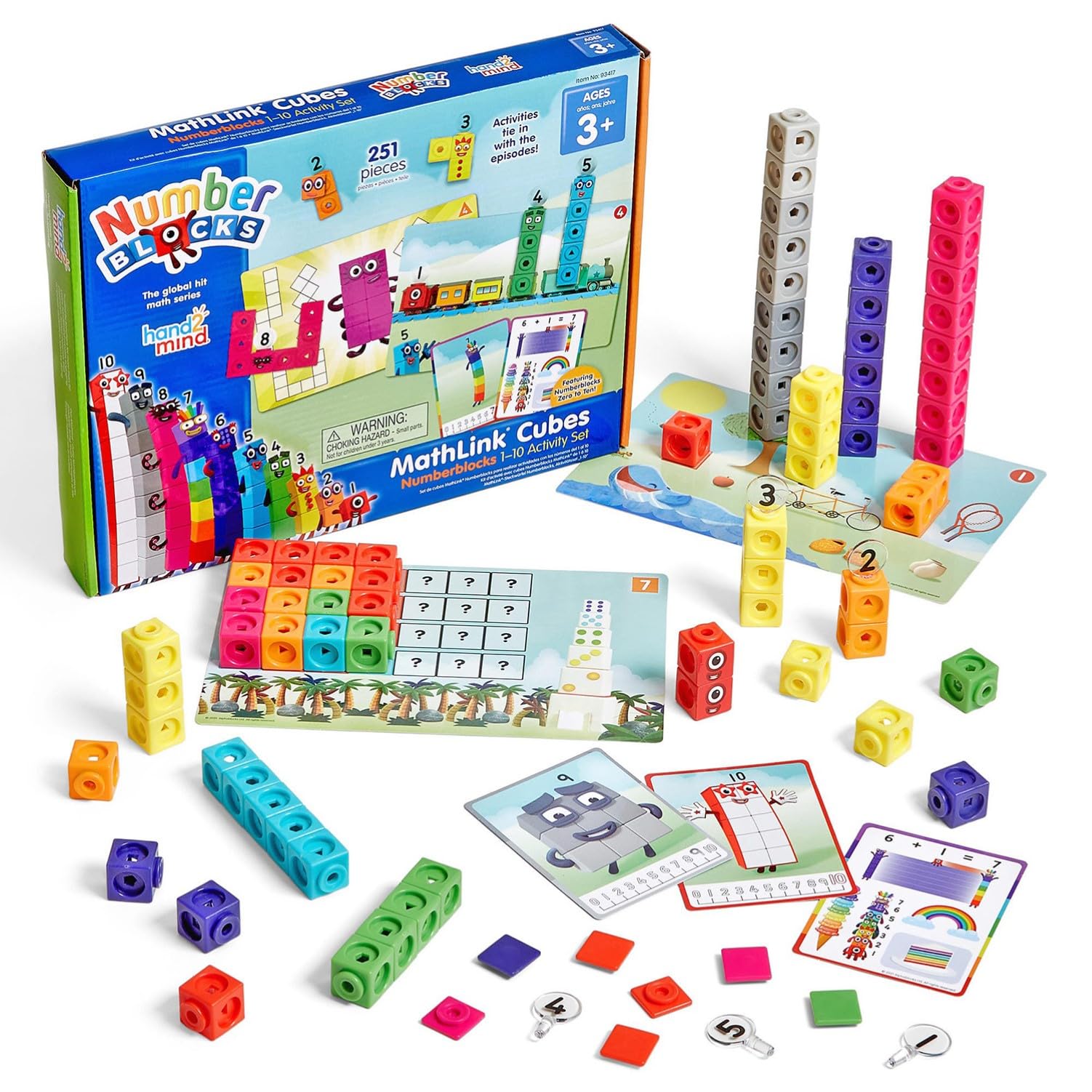 Numberblocks MathLink Cubes ナンバーブロックス 1-10 キューブ 100個入り アクティビティセット 算数おもちゃ 日本語ガイド付き 93417-J 正規品商品画像