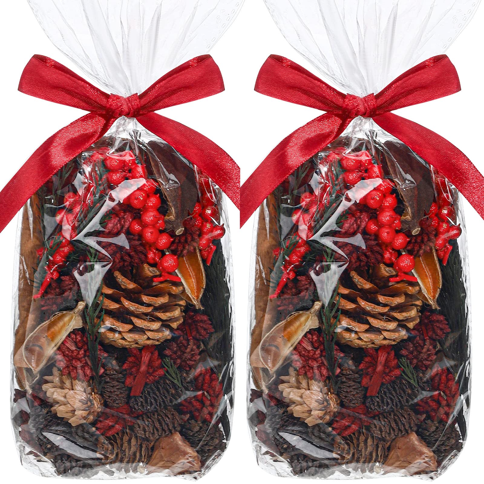 Photo 1 of 2 Pcs Christmas Potpourri Bowl Filler Bag Christmas Decorative Potpourri Scented Potpourri Mixed Dried Flower Decorative Bowl Vase Filler Bulk Home Fragrance 10.58 oz Bag for Fall Christmas Winter