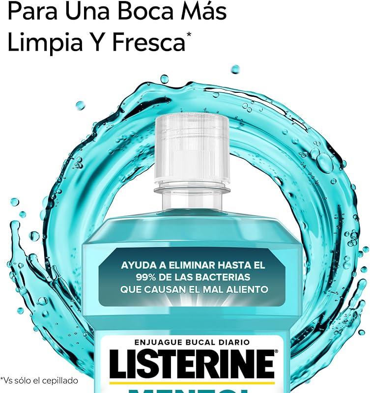 Mentol Enjuague Bucal con Flúor, 750 ml, 4 uds — foto 3 de 7