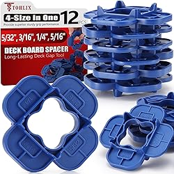 12 Packs 4-in-1 Multi-Size Deck Spacers Tool