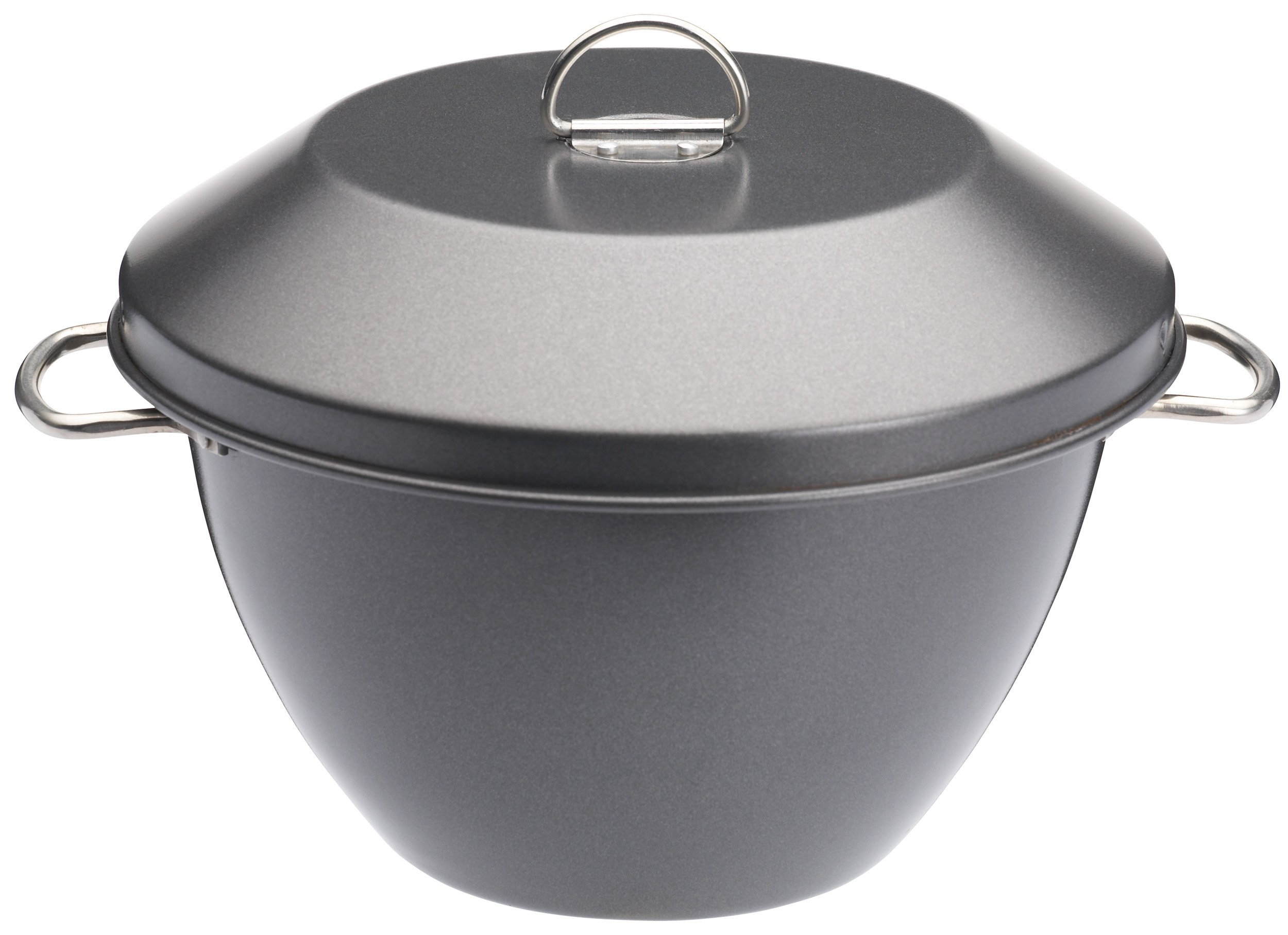 MasterClass Non Stick Pudding Steamer with PTFE, PFOA and BPA Free Non Stick in Gift Box, Robust Carbon Steel, 2 Litre