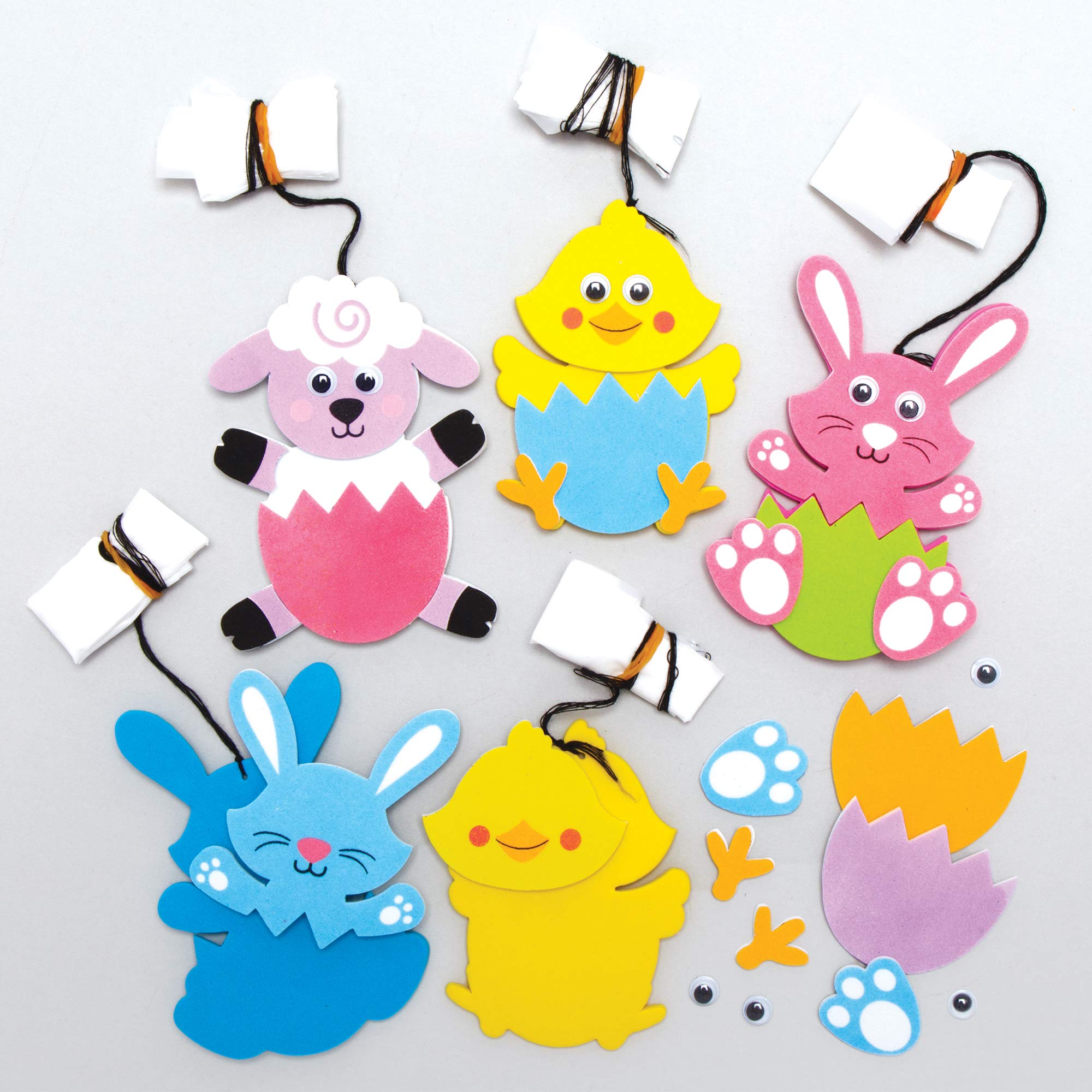 Baker Ross Easter Parachutes - Pack of 5, Easter Toys for Kids (AX804)