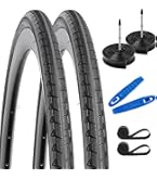 2-PCS 700C Road Bike Tires 700x35C/37-622 And 700C Heavy Duty Bike Tubes Schrader Valve With 2 Rim Strips Compatible With 700x33c 700 X 35c 700x36c 700x37c 28x1 58x1 38 Bike Tires And Tubes Y1078 - View #2