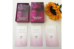 TZXAMSEZ Roses in Love Oracle Cards Deck, Oracle Cards for Beginners, Oracle Deck Help You delve into Your Love Life and Help You Move Towards Your Highest self.
