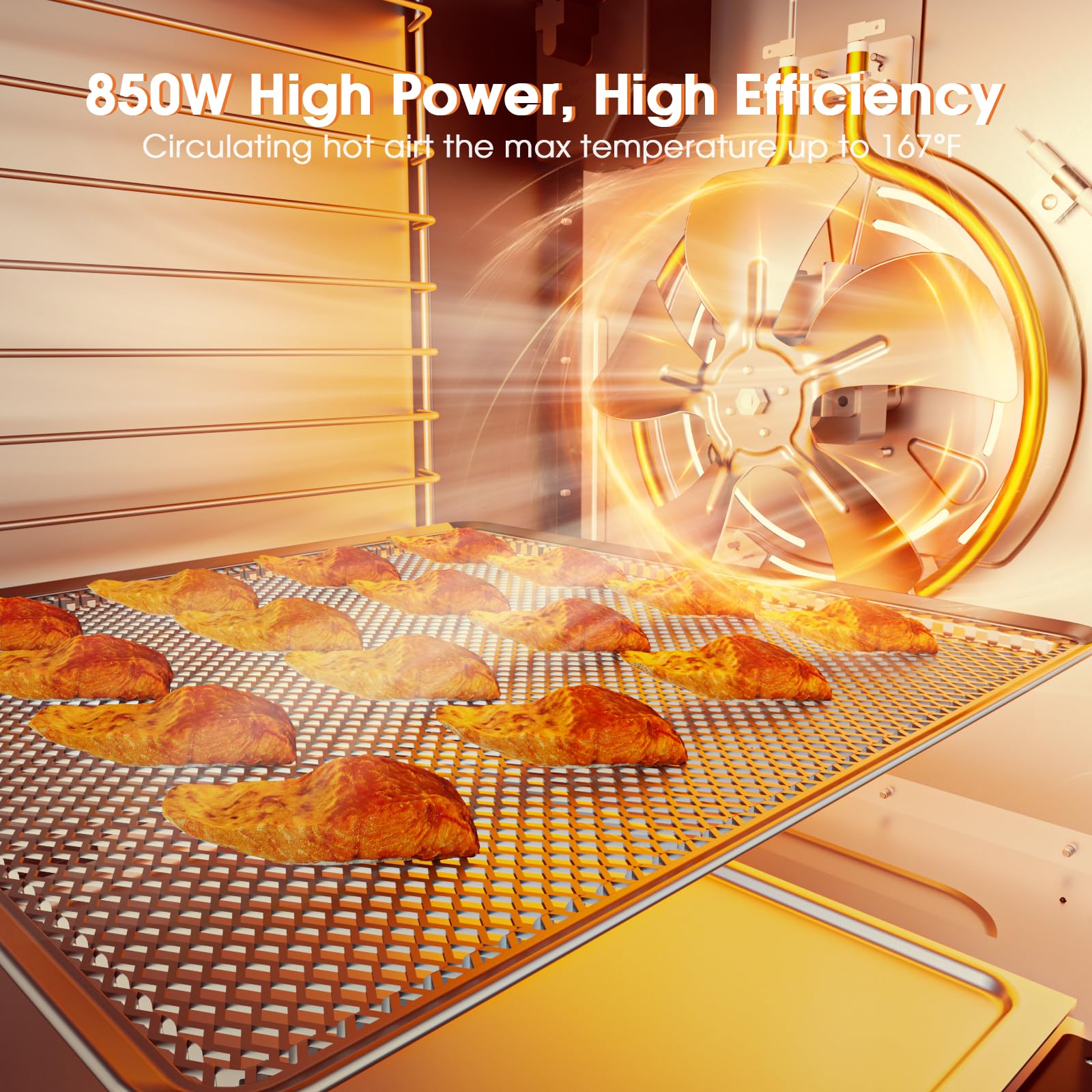Food Dehydrator Machine, Stainless Steel Digital Food Dryer for Home,10 Presets, 48H Timer and Temperature Control, 850W Dehydrators for Food and Jerky, Dog Treats,Meats & Veggies