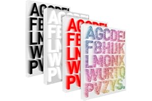 FLOWING FUN 24 Sheets Iron On Letters for Clothing - Heat Transfer Vinyl Fabric Iron On Letters for DIY T-Shirts - Includes Red, White, Black and Coloured Letters