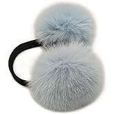 Hima 100% Real Fox Fur Winter Earmuff, Made in US