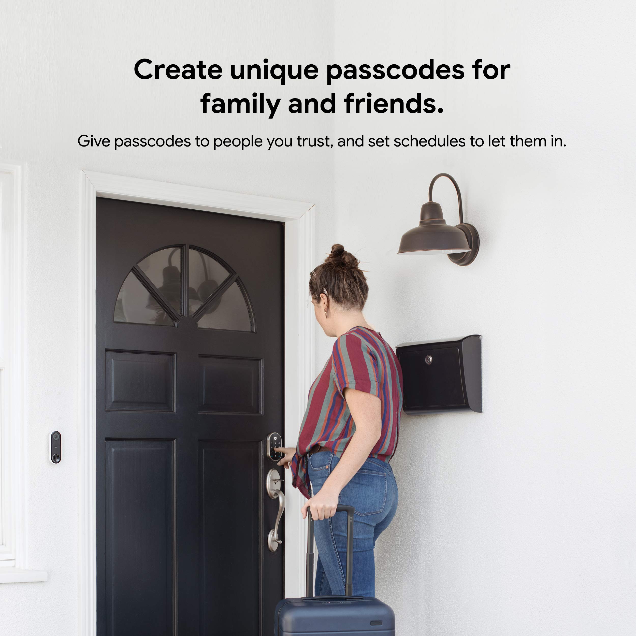 Google Nest x Yale Lock - Tamper-Proof Smart Lock for Keyless Entry - Keypad Deadbolt Lock for Front Door - Satin Nickel - View 7