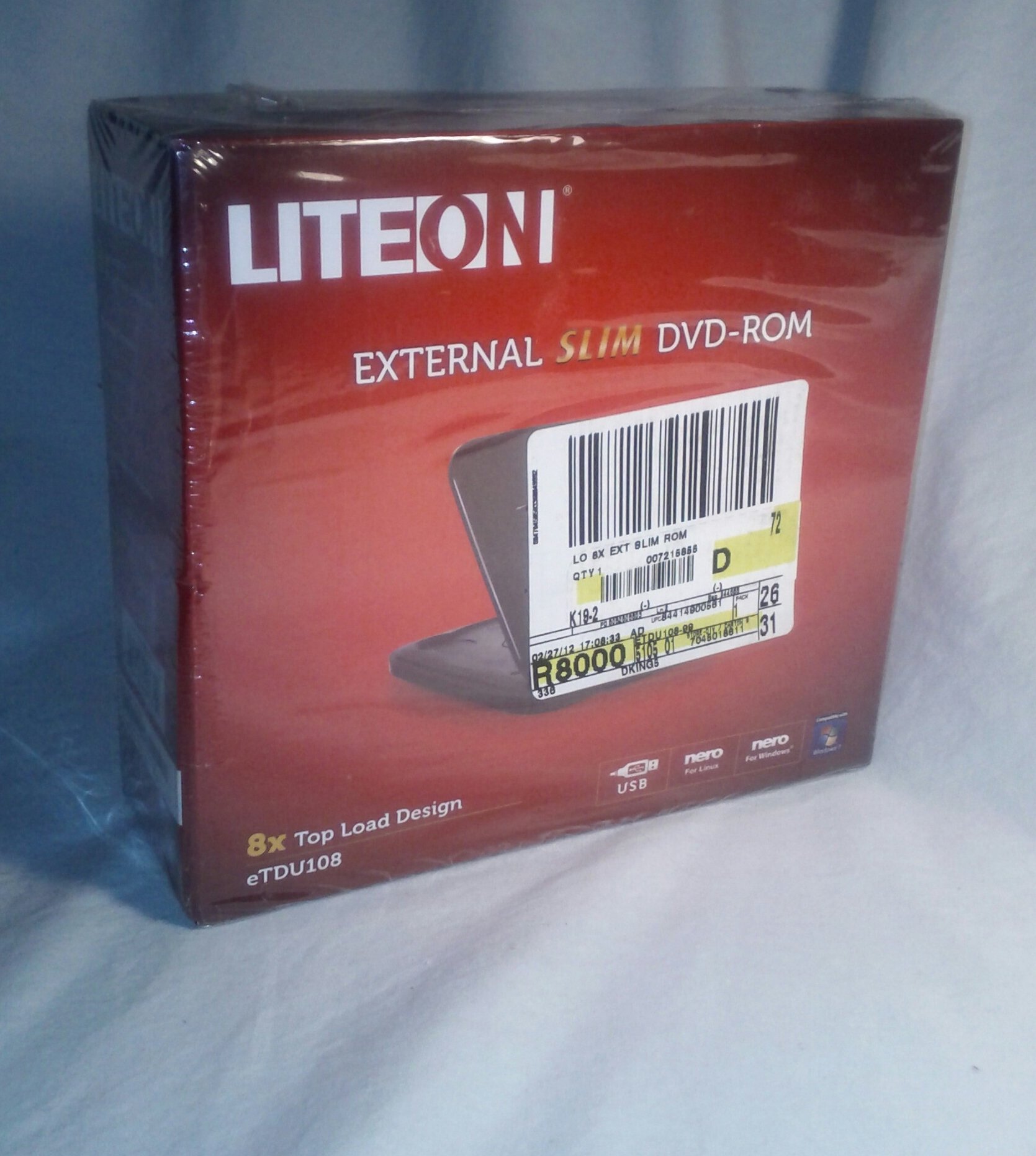 Photo 1 of Lite-On eTDU108 External Slim DVD-ROM (Black)