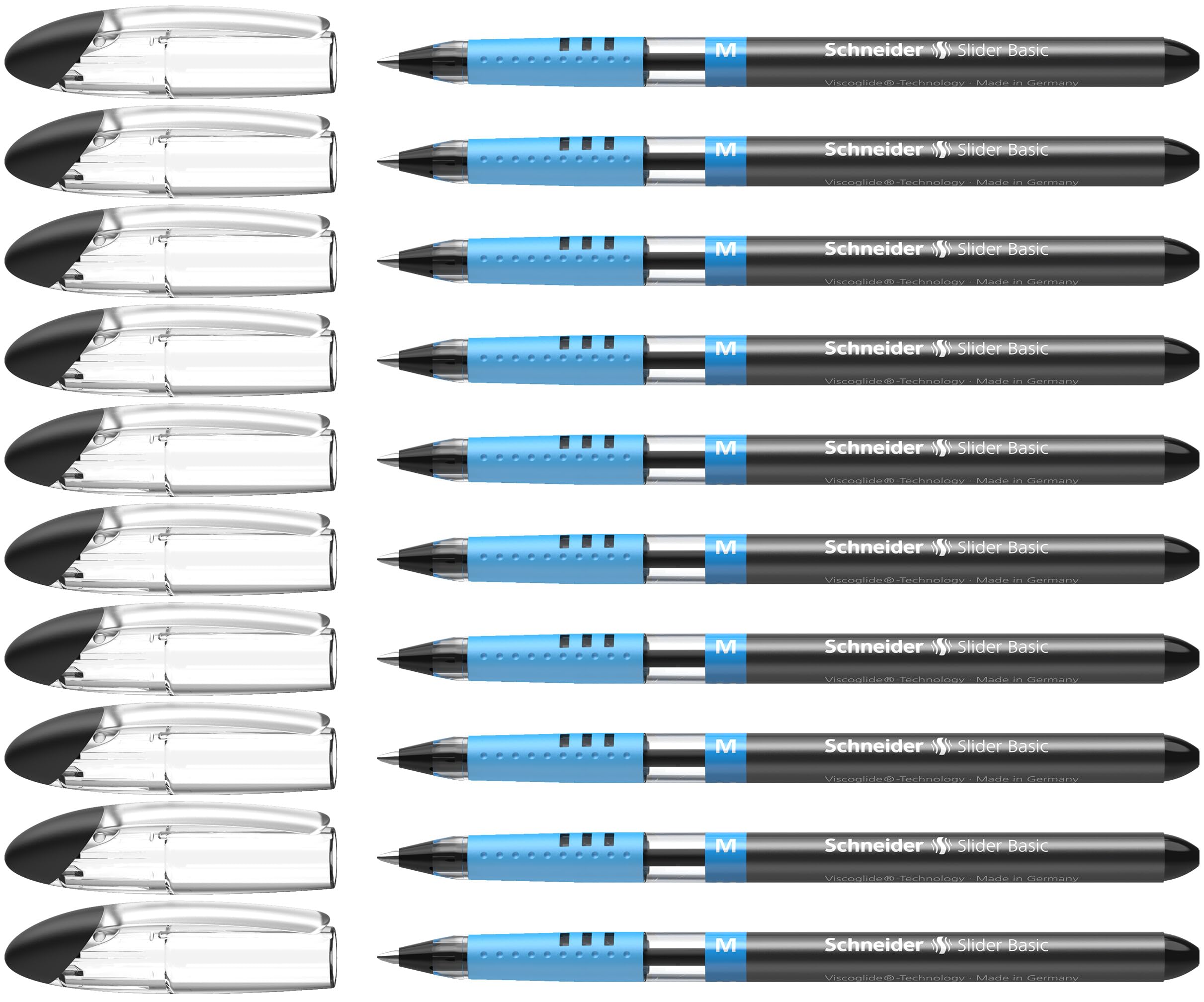 Schneider Slider M Ballpoint Pen - M Black [Pack of 10]
