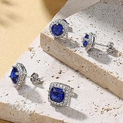 Hayoso Cubic Zirconia Stud Earrings for Women Men