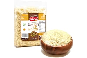 BISVUA Premium Dried Kataifi Pastry 100g (3.5 oz) – Crispy Shredded Filo Dough for Homemade Katifi fried, Knafeh with Pistachio Cream & Dubai Chocolate Bar Kit – Gourmet katafi shredded Pastry Dough