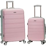 Rockland Melbourne Hardside Exandable Spinner Wheel Luggage, Mint, 2-Piece Set (20/28)