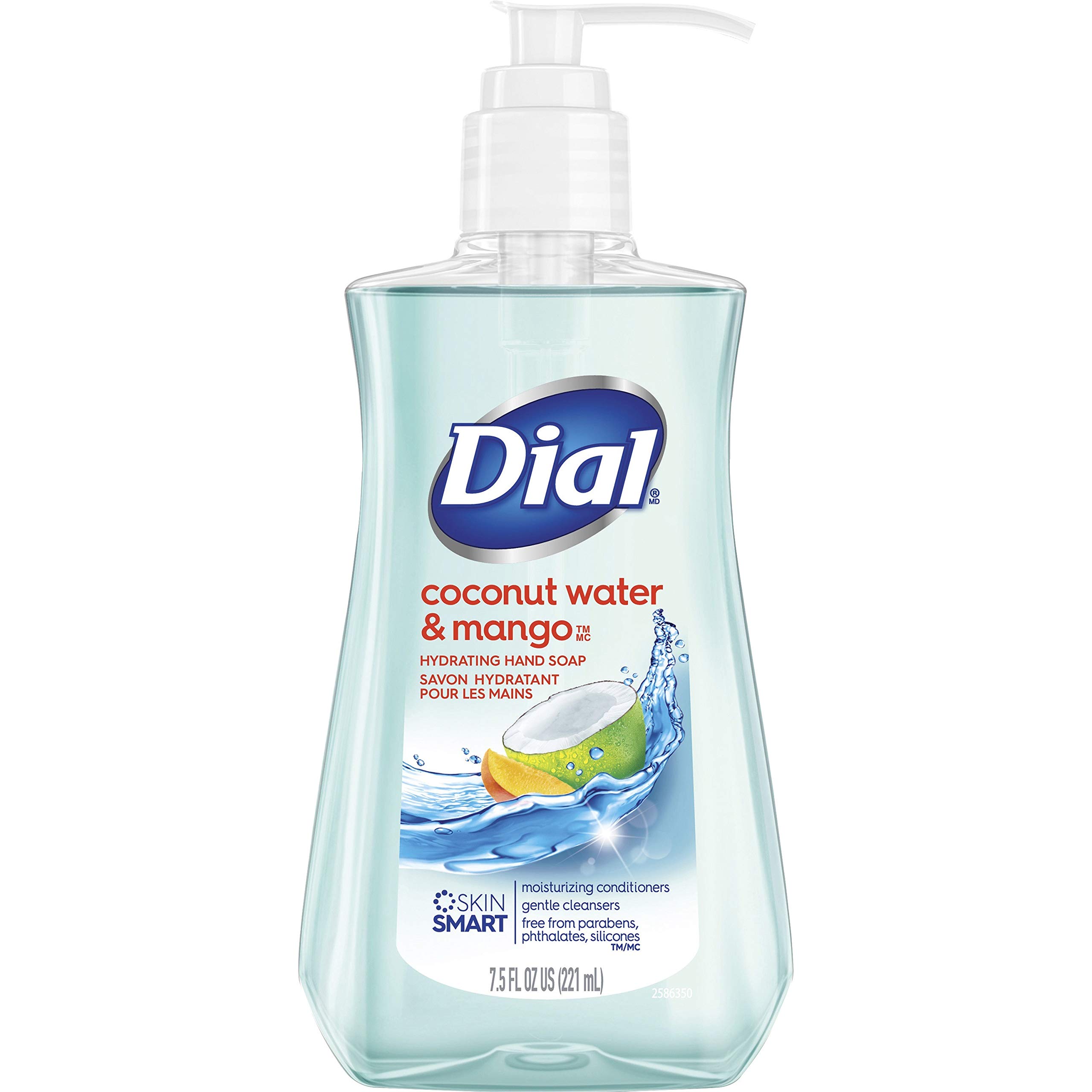 Dial Liquid Hand Soap, Coconut Water & Mango, 7.5 Fluid Ounces