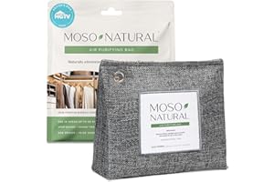 Moso Natural Air Purifying Bag 300g (10.58oz) Premium Bamboo Charcoal Odor Absorber for Home & Pet, Closet Odor Eliminator & Small Room Deodorizer, Charcoal Bags Last 2 Years, Unscented