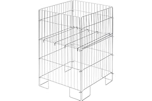 HUBERT Silver Commercial Metal Wire Display Dump Bin for Restaurants and Stores – 18”W x 18”D x 28”H