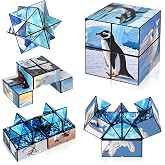 Euclidean Cube Fidget Toys for Kids 2 in 1 Star Cube Magic Cube Puzzle Toys | Fidget Cube for Kids and Adults, Yoshimoto Cube Travel Toy Stress Relief for All Age, Birthday Gifts for Boys Girls Ages 8-12