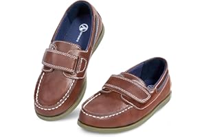 FUPPIA Boys Dress Shoes Kids Boys Loafers Casual Shoes Comfort Little Kid/Big Kid Slip On Flat School Shoes Navy Blue Size 11