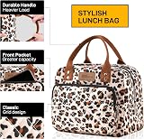 HOMESPON Insulated Lunch Bag Leopard Print 27x21x15 cm for Women Men view 5