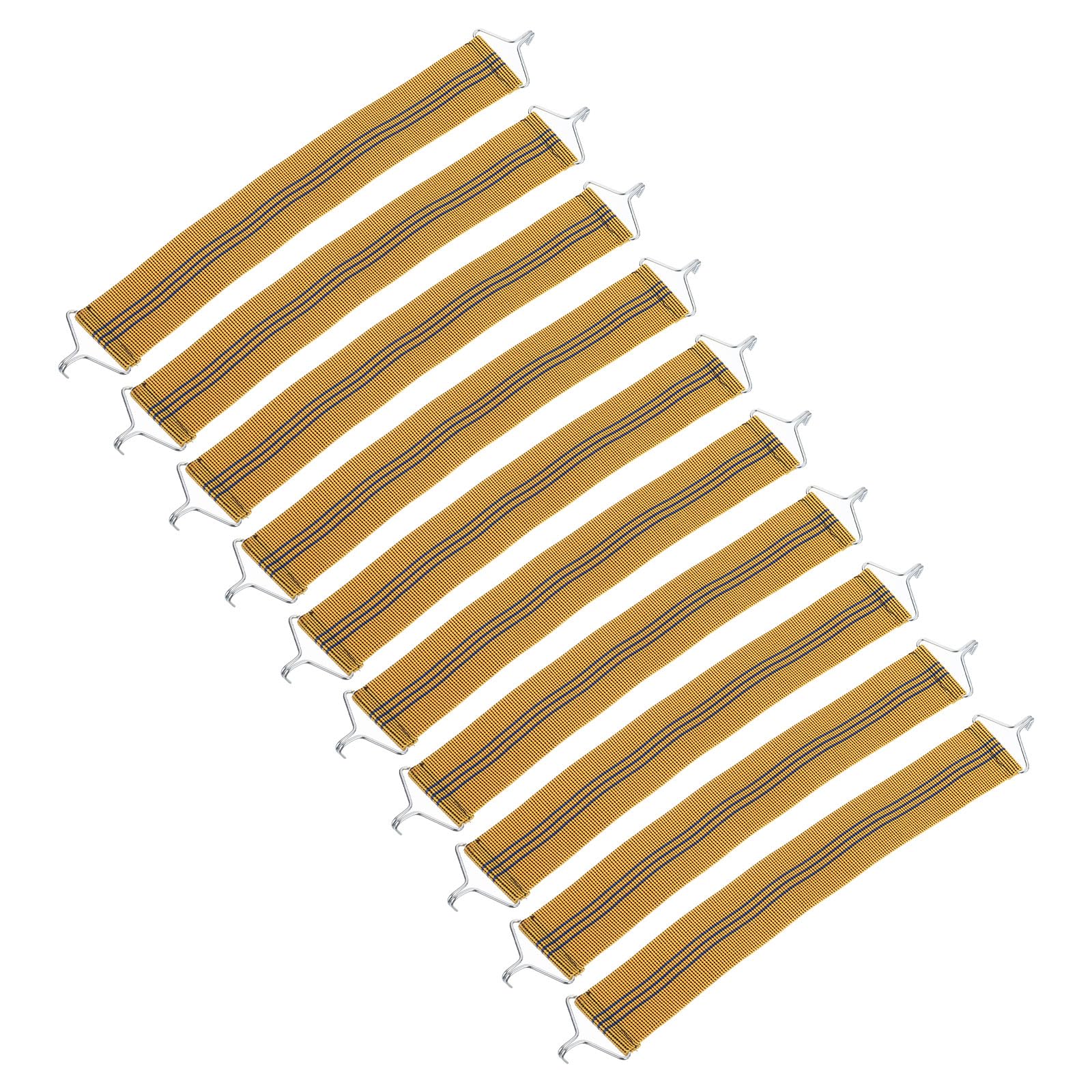 PATIKIL Zero Gravity Chair Accessories, 10 Pcs Gravity Chair Belts Thicken Reinforced Strap Fabric Anti Cracking Belt for Recliner Lounge Chair Zero Gravity Chair, Yellow